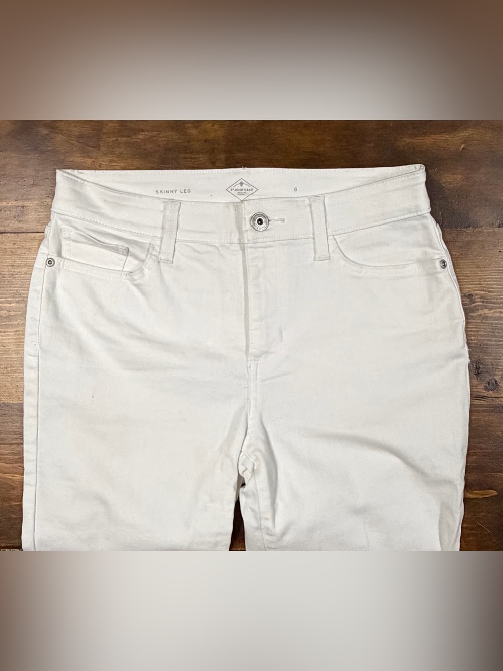 St. John's Bay White Skinny Leg Women’s Jeans - Slim Fit